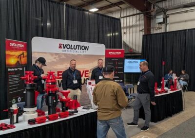 Evolution Artificial Lift equipment on display at the LHOS 2026 booth