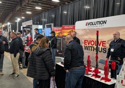 The Evolution Artificial Lift Evolve With Us booth at LHOS 2026