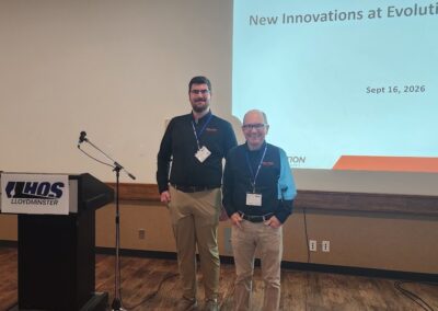 Vern Hult and Ben Gagnon with their New Innovations at Evolution Artificial Lift presentation at LHOS 2026